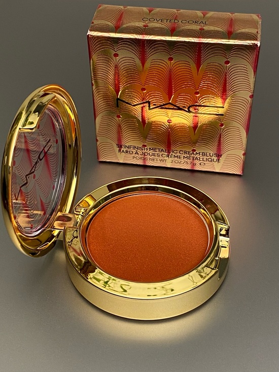 MAC Cosmetics Other - MAC “Coveted Coral” Skinfinish Metallic Cream Blush